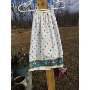 Homemade girl’s robot apron play art paint cook dress up lightning robotics